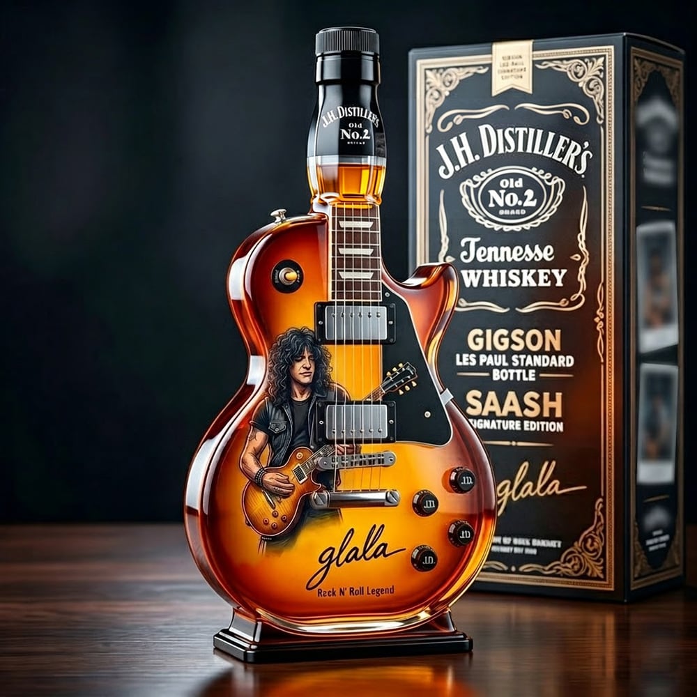 RockSpirit – Vintage Sunburst Guitarfigur til Flaskepynt