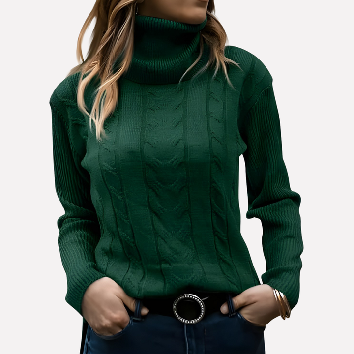 Kvinders Turtleneck Pullover – Afslappet Hverdag Stil