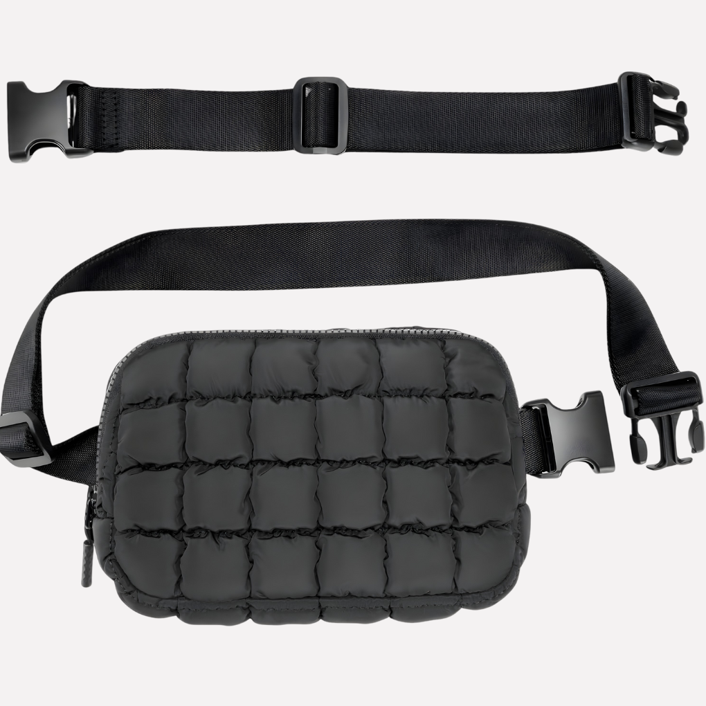 Quilted Mini Taske med Ekstra-Lang Rem
