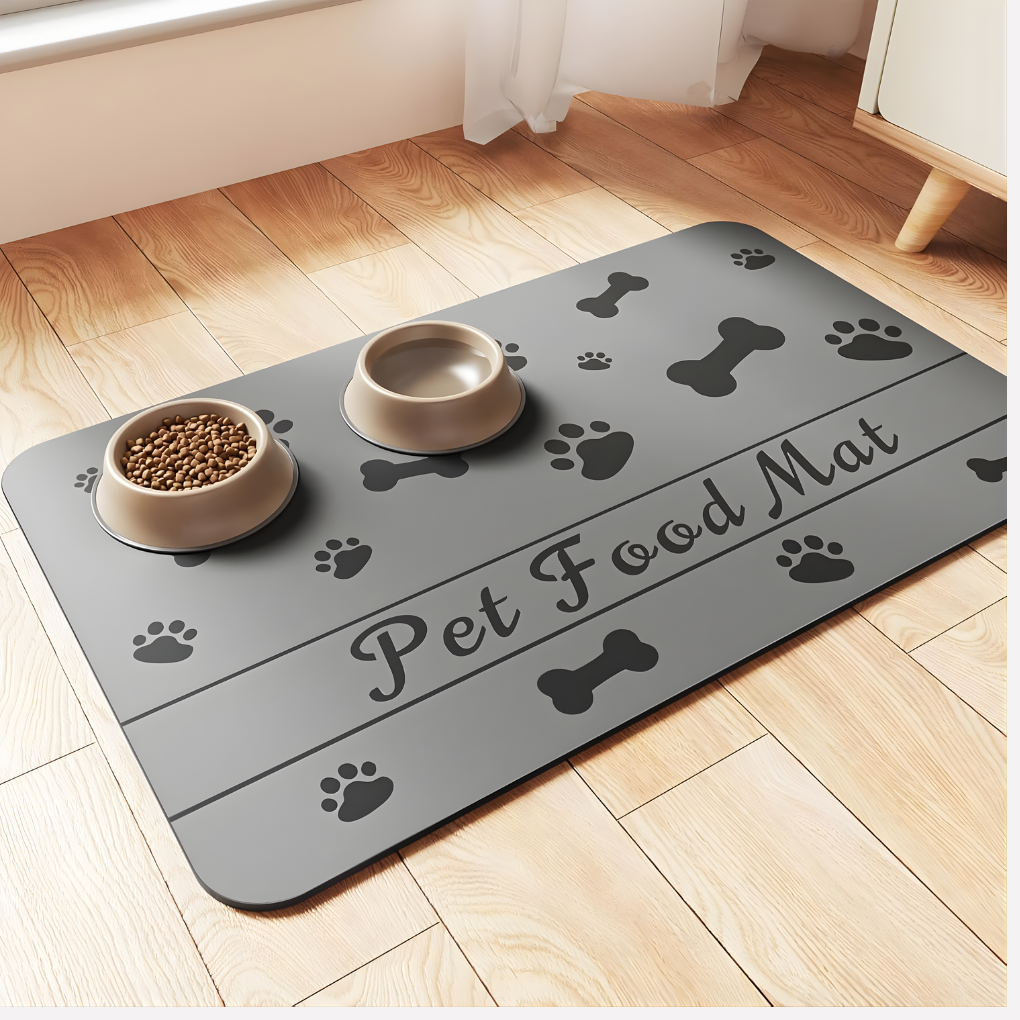 Pet Fodringsmat - Absorberende Pet Placemat til Mad og Vand Skål