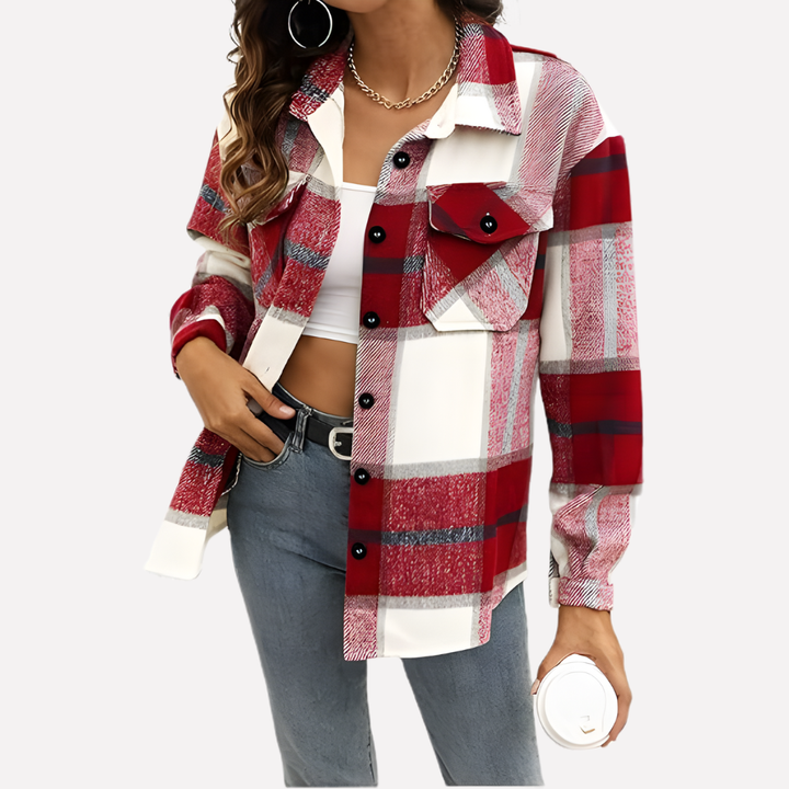 Kvinders Plaid Shacket