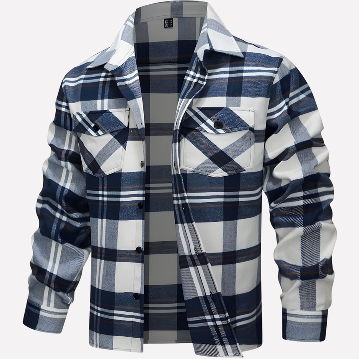 Mænds Plaid Flannel Skjorte
