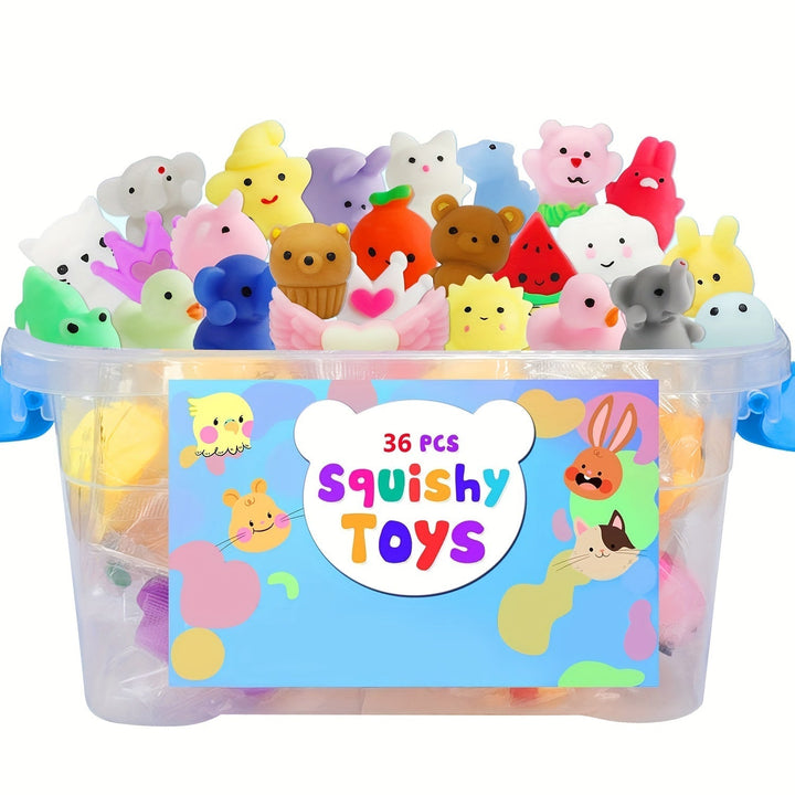 36 søde squishy-dyr som legetøj - KawaiiKnijpjes