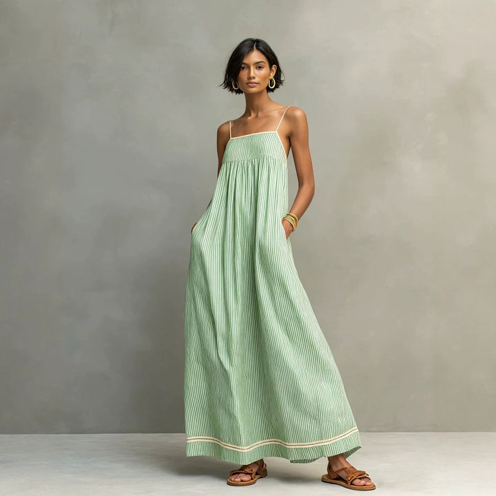 Seasonal Fashion Casual Strapless Sleeveless Long Dress
