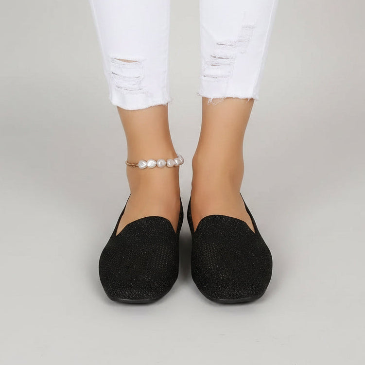 Ortopædiske slip-on-sneakers til damer med blød indersål og åndbart mesh