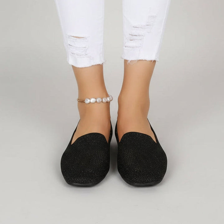 Ortopædiske slip-on-sneakers til damer med blød indersål og åndbart mesh