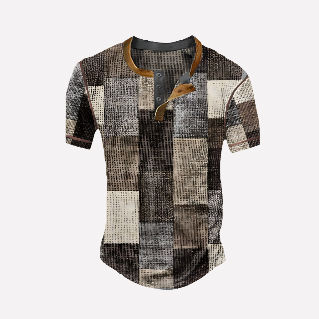 Mænds Waffle Strik Casual T-shirt