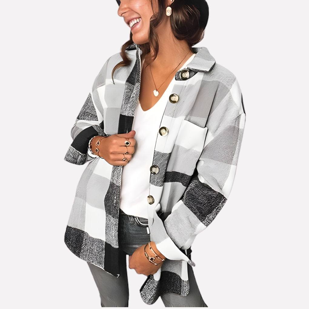 Kvinders Plaid Shacket