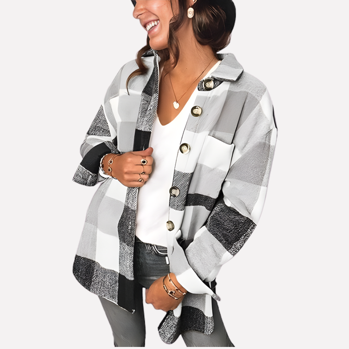 Kvinders Plaid Shacket