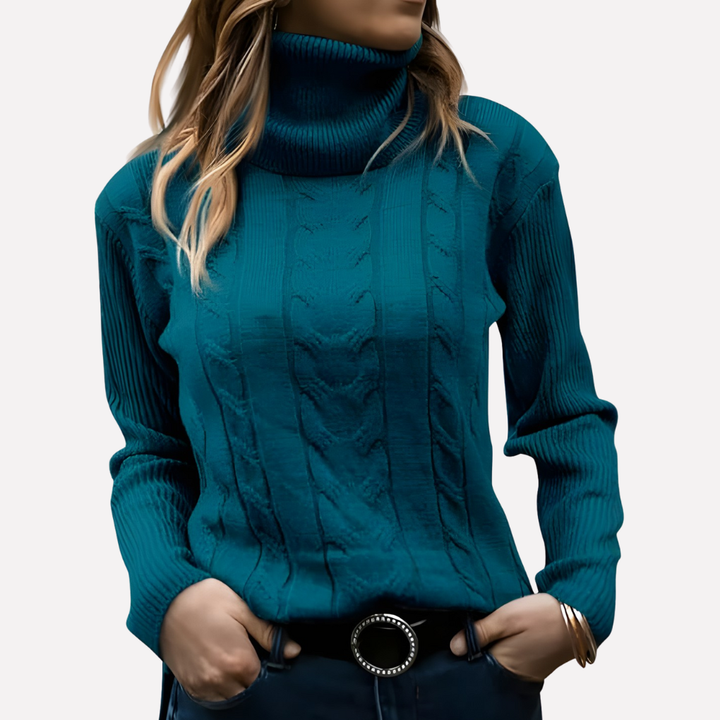 Kvinders Turtleneck Pullover – Afslappet Hverdag Stil