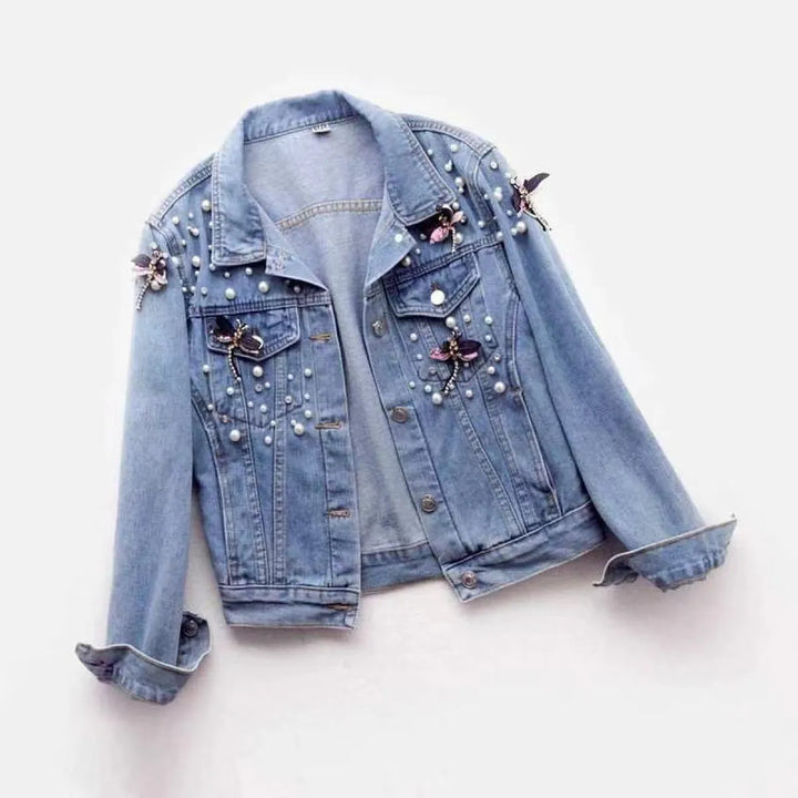 Iøjnefaldende denimjakke til kvinder