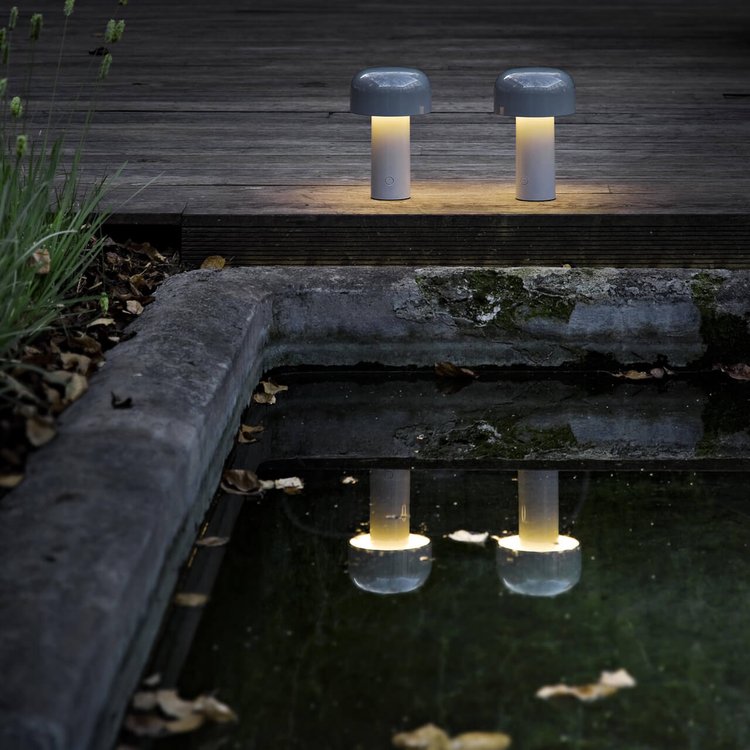 Agari bordlampe i svampeform | Trådløs stemningsbelysning