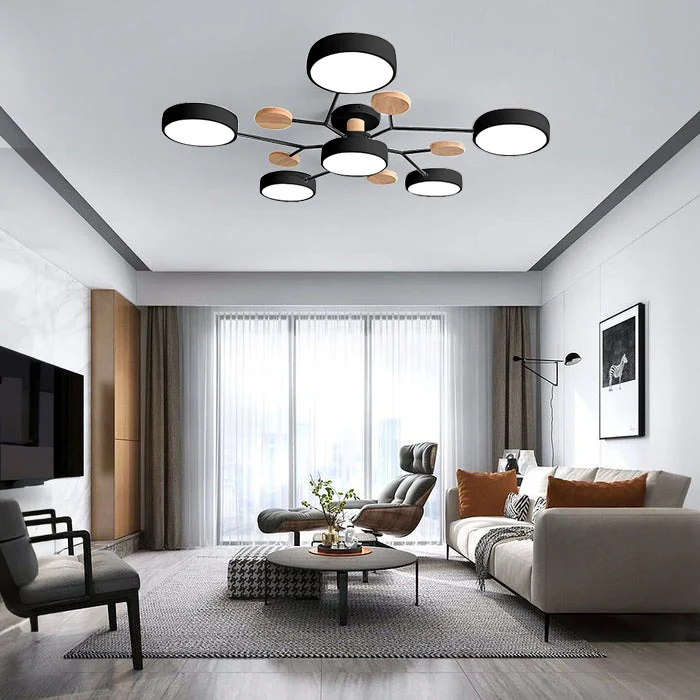 Loftlampe til flush-montering, moderne LED-belysning til rummet