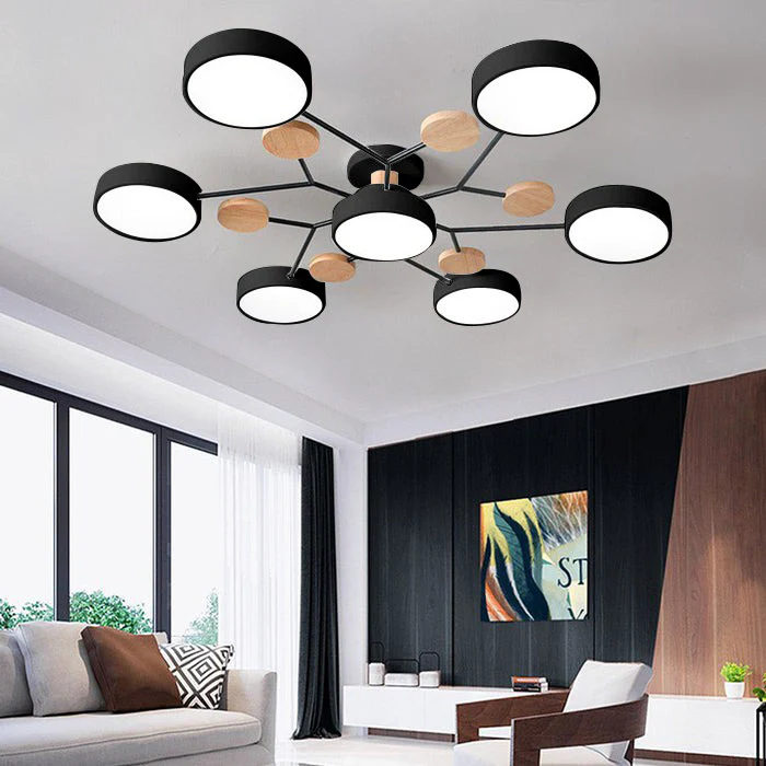 Loftlampe til flush-montering, moderne LED-belysning til rummet