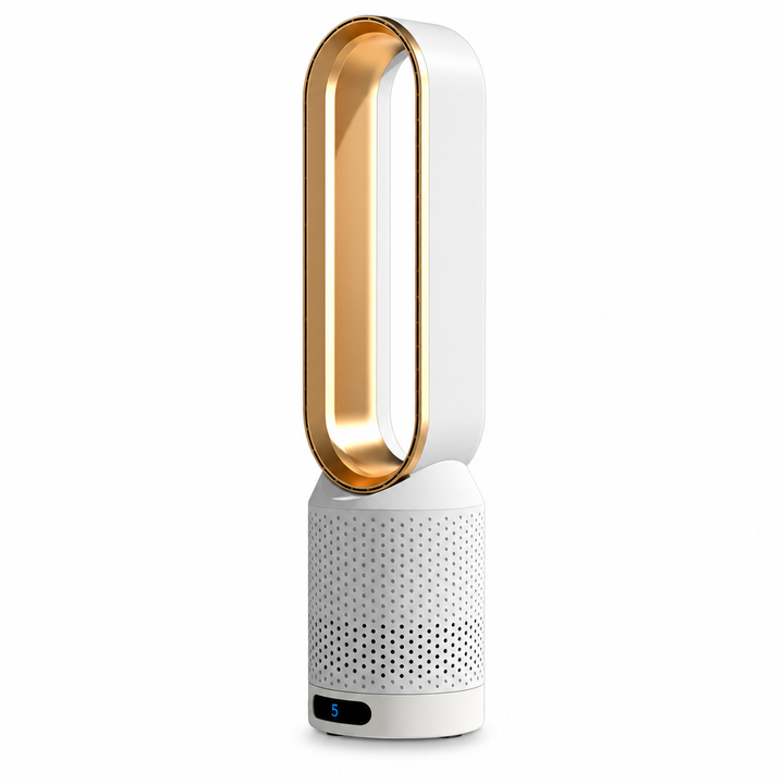 AirPure – Ultra-stille tårnventilator uden vinger (< 32 dB)