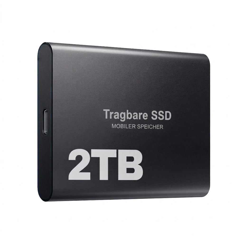 Bærbar ekstern SSD med USB-C, op til 1050 MB/s til højhastighedsoverførsler