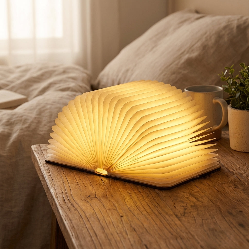 Bordlampe formet som en bog – Fablelite