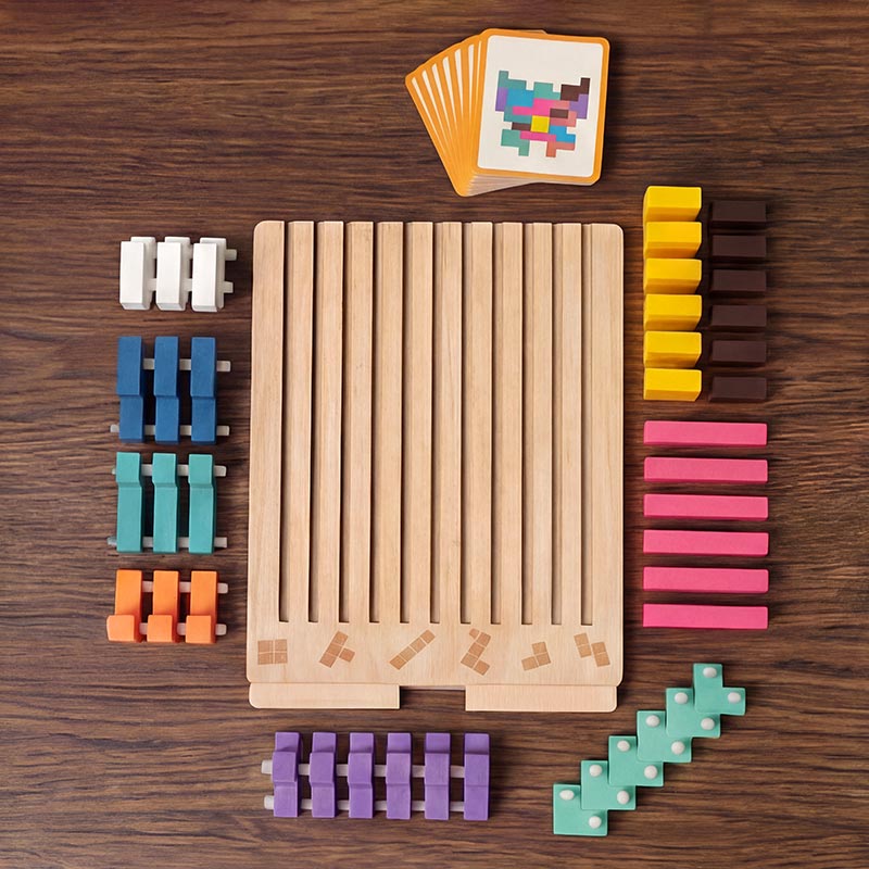 Tetris-puslespil i træ - hjernegymnastik, der vokser sammen med dit barn
