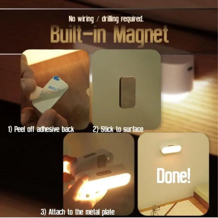 Magnetisk og dæmpbart LED-lys med sensor