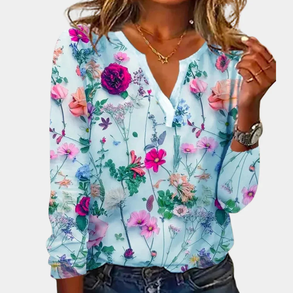 Afslappet blomsterprint til kvinder