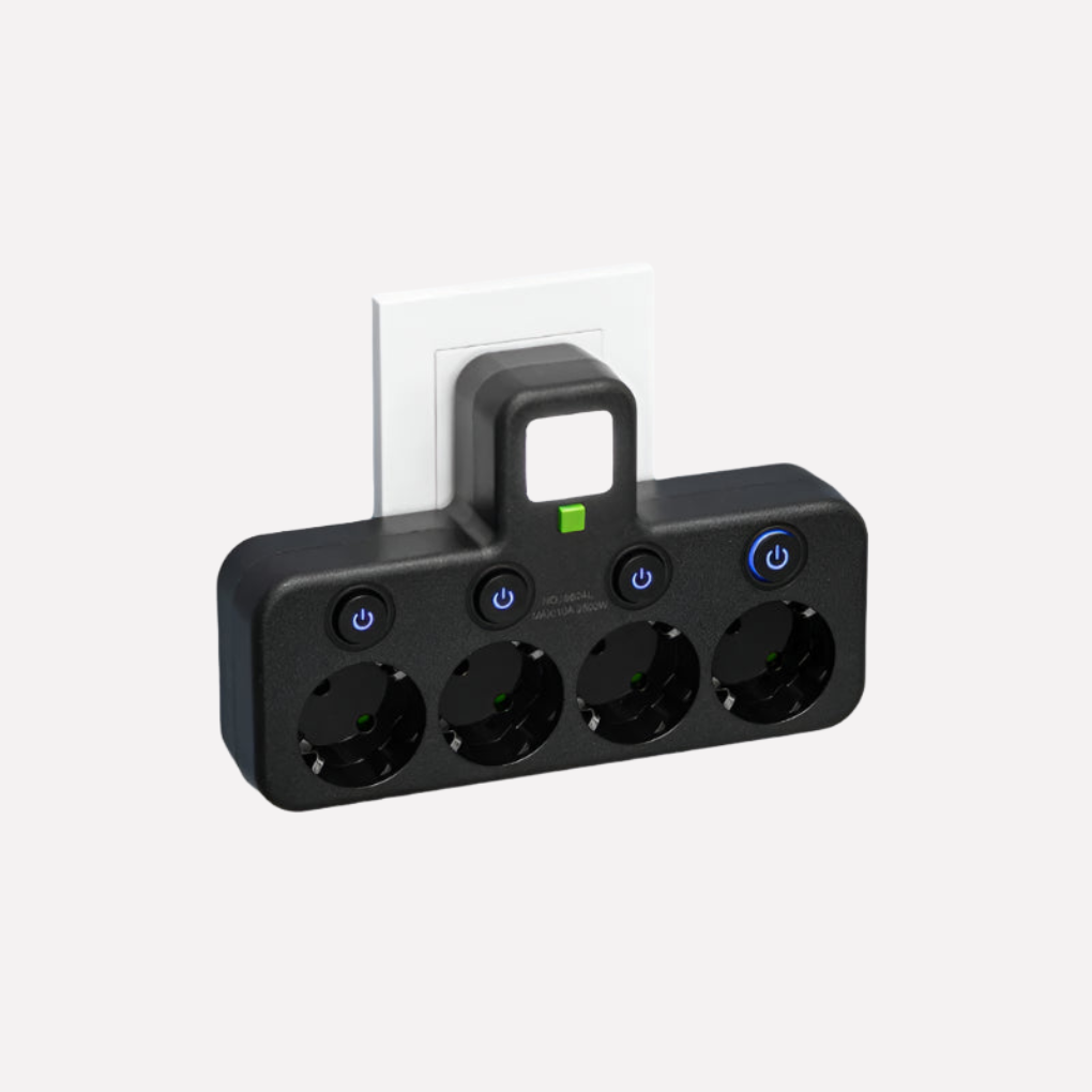 Strømskinne med USB- og Type-C-porte
