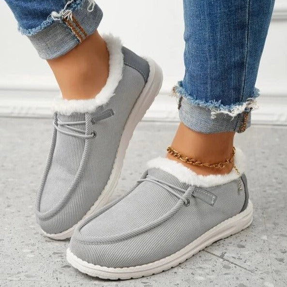 Slip-on vintersko til damer med plysfor – Maren