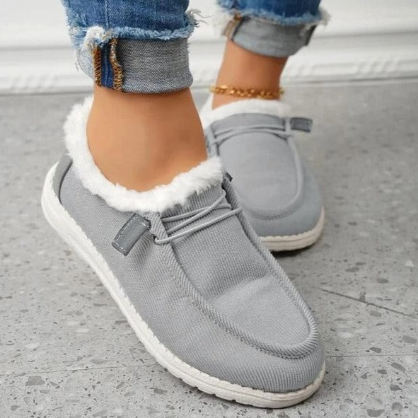 Slip-on vintersko til damer med plysfor – Maren