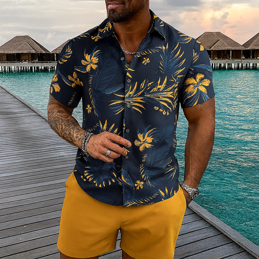 Retro strandstil hawaiiansk outfitsæt