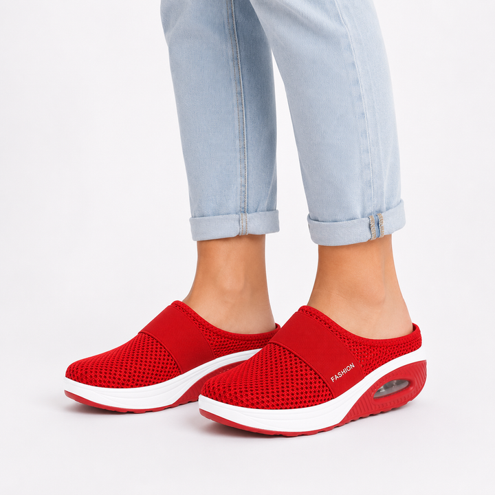 Ortopædiske slip-on-sandaler til damer – bekvemme, åndbare sandaler til gåture