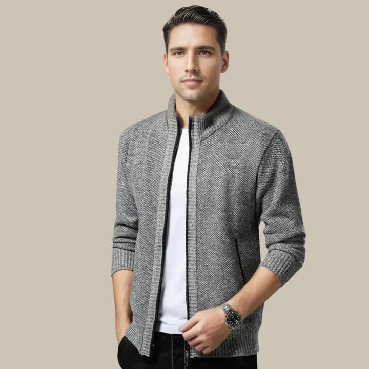 Casual cardigan med lynlås - Blake