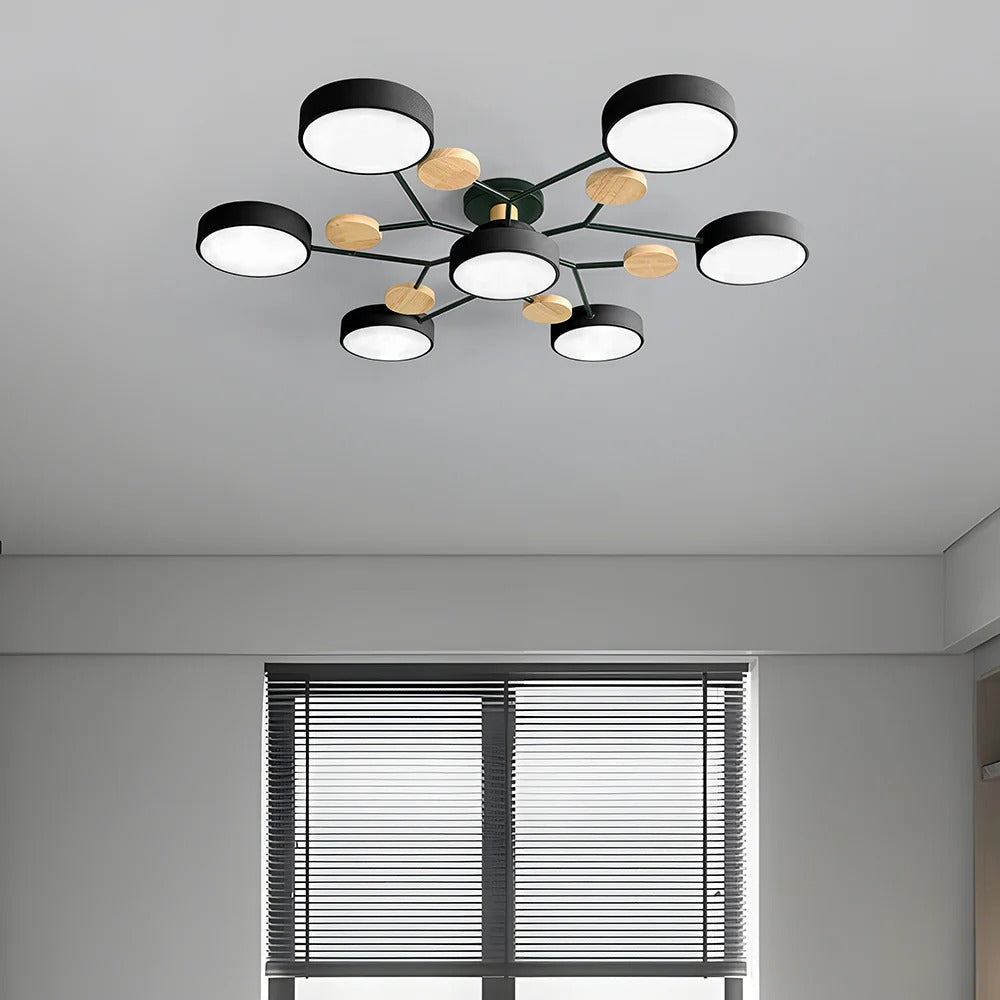 Loftlampe til flush-montering, moderne LED-belysning til rummet