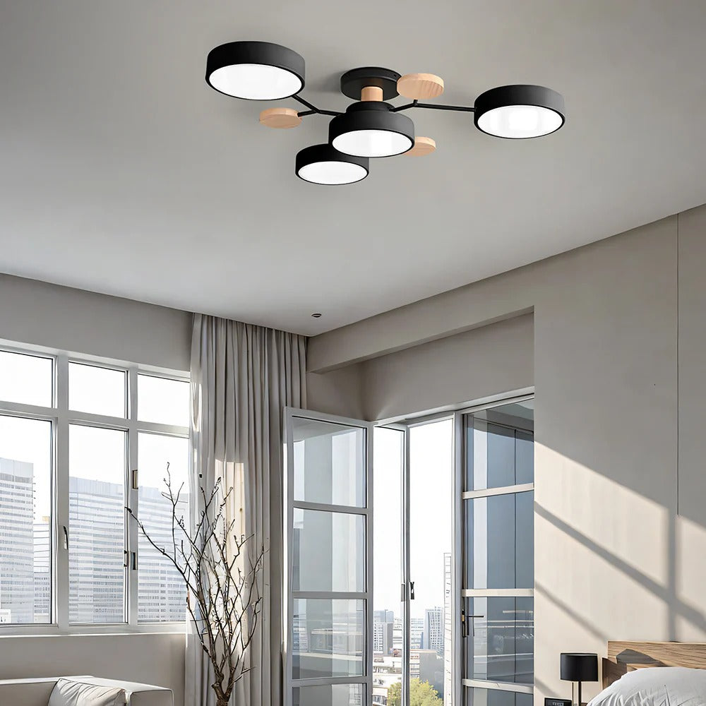 Loftlampe til flush-montering, moderne LED-belysning til rummet