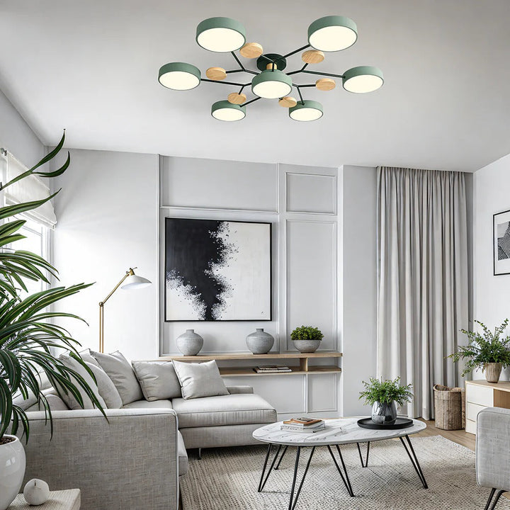 Loftlampe til flush-montering, moderne LED-belysning til rummet