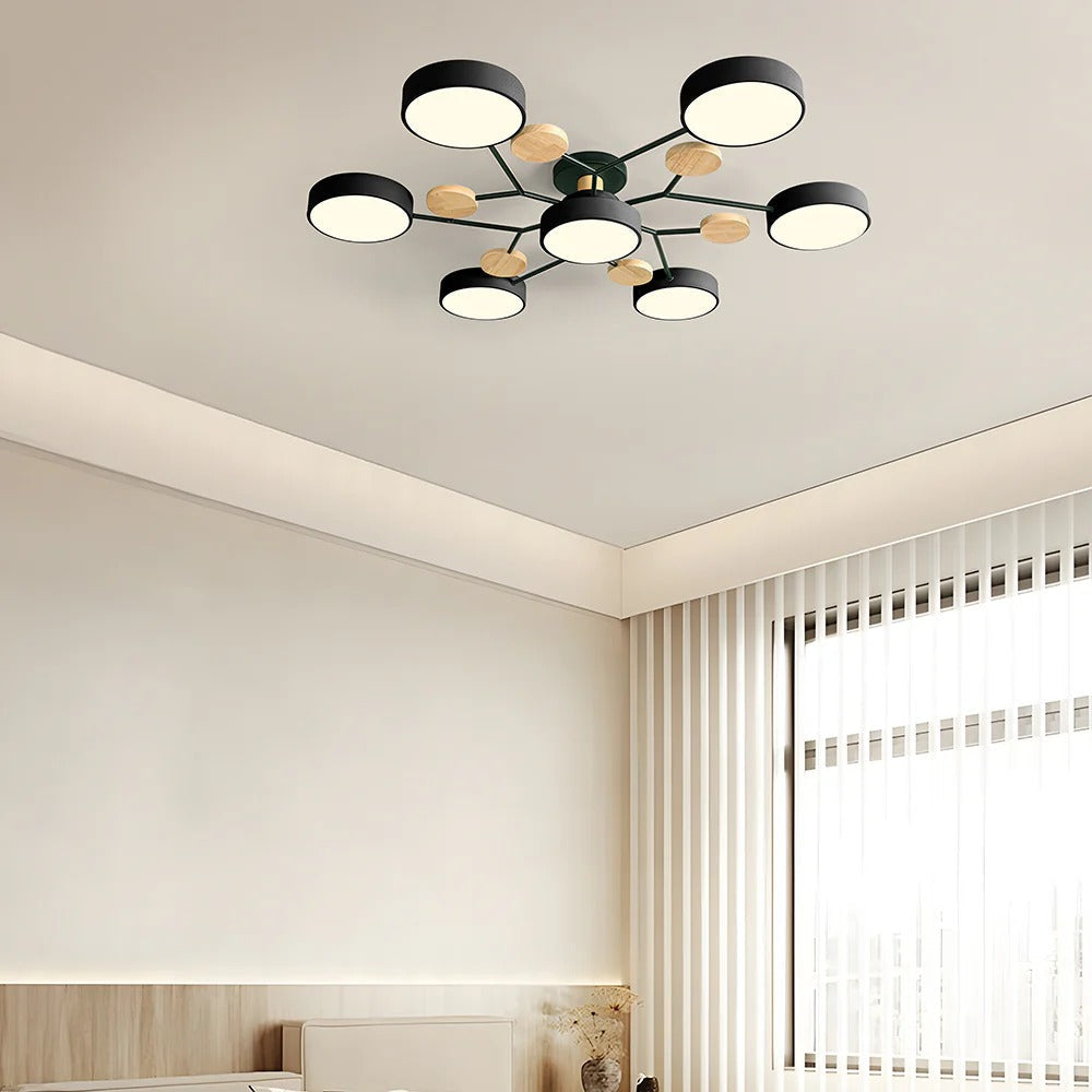 Loftlampe til flush-montering, moderne LED-belysning til rummet