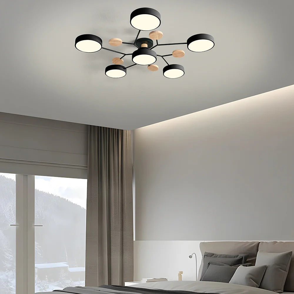 Loftlampe til flush-montering, moderne LED-belysning til rummet