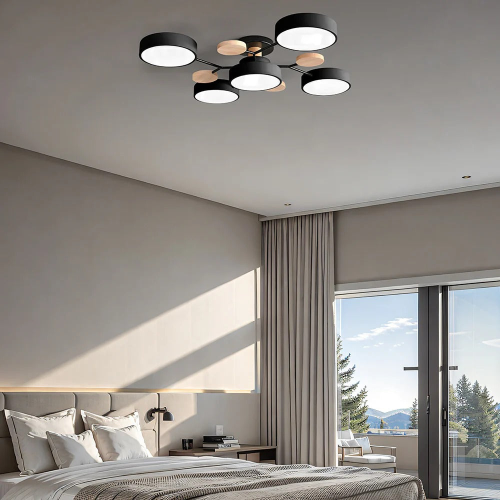 Loftlampe til flush-montering, moderne LED-belysning til rummet
