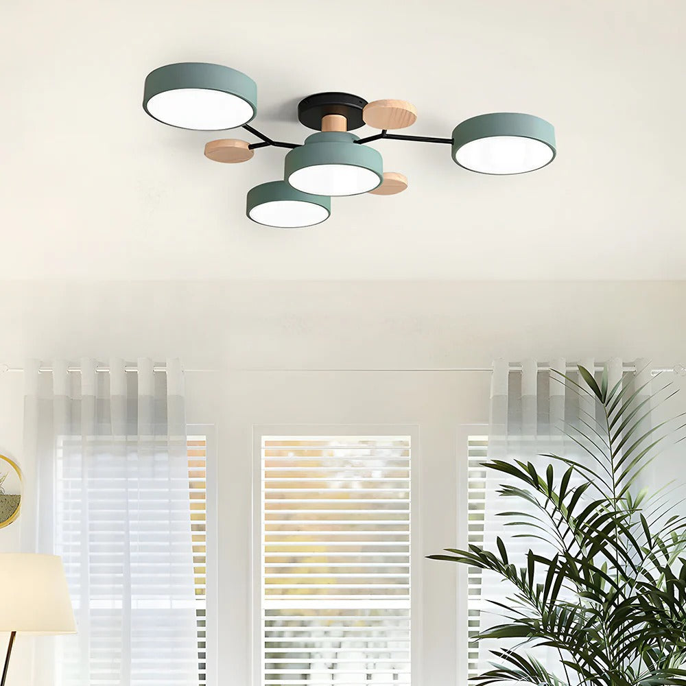 Loftlampe til flush-montering, moderne LED-belysning til rummet