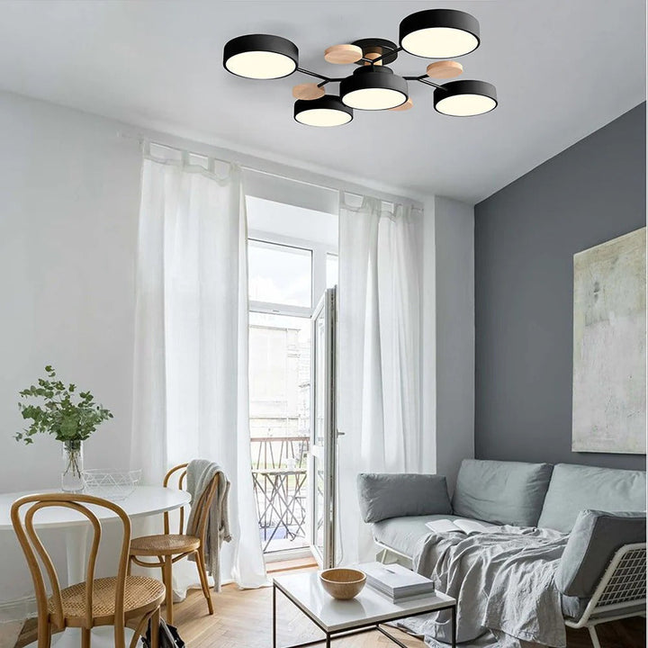 Loftlampe til flush-montering, moderne LED-belysning til rummet