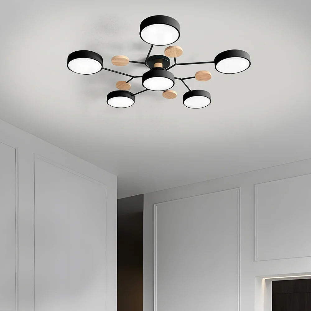 Loftlampe til flush-montering, moderne LED-belysning til rummet