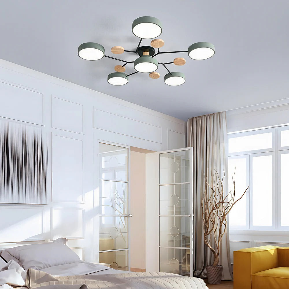 Loftlampe til flush-montering, moderne LED-belysning til rummet