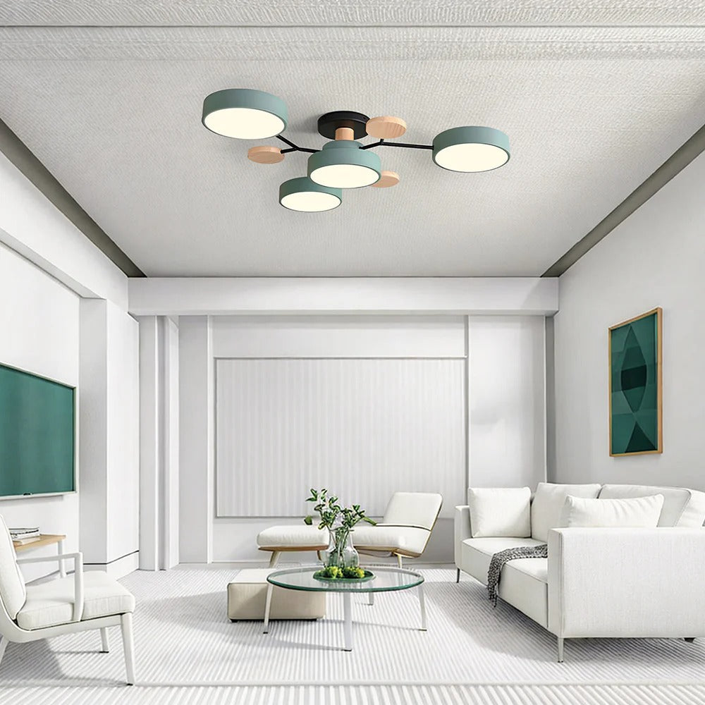 Loftlampe til flush-montering, moderne LED-belysning til rummet