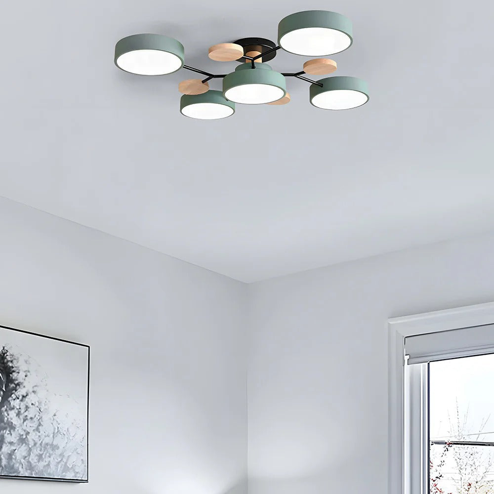 Loftlampe til flush-montering, moderne LED-belysning til rummet