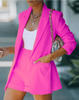 Chic Blazer Shorts Sæt til Kvinder