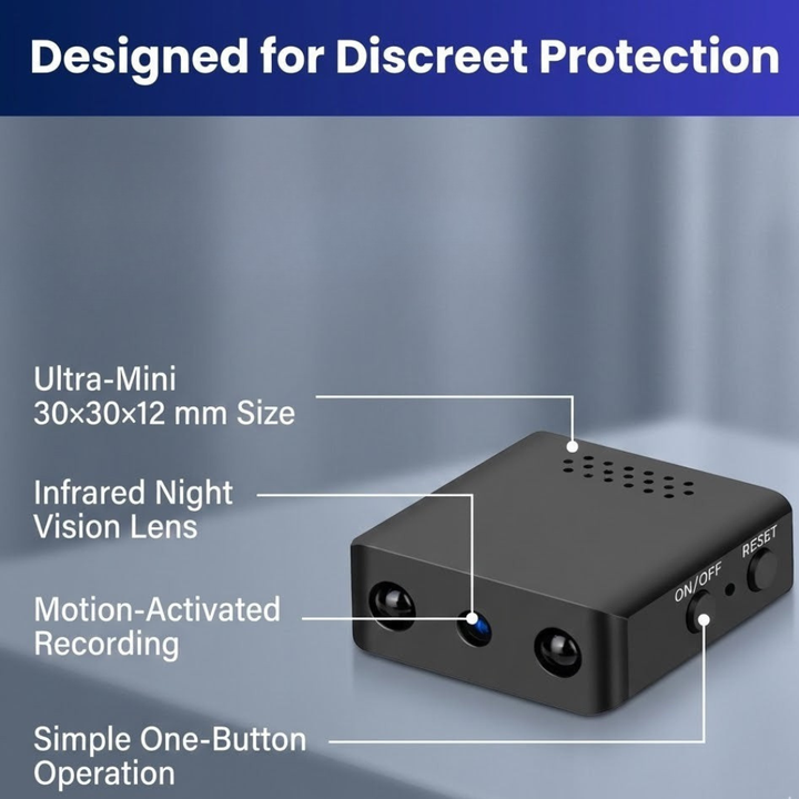 Mini HD-overvågningskamera med Wi-Fi