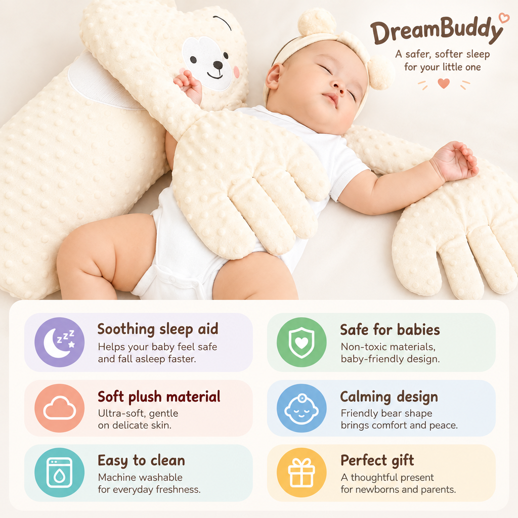 DreamBuddy – beroligende putte-bamse til babyer
