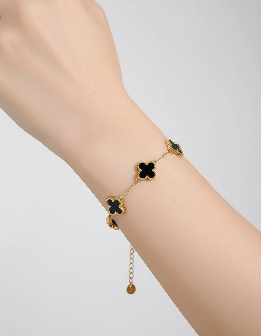 Elegant armbånd med kløvermotiv - FlowerShine