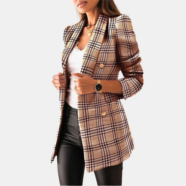 Stilfulde Kvinder Blazer med Klassiske tern
