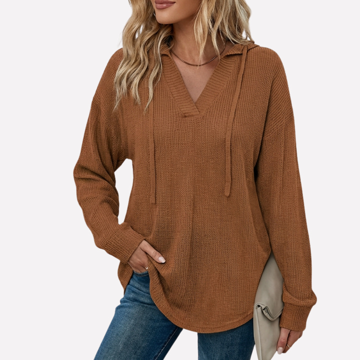 V-Hals Oversized Hoodie