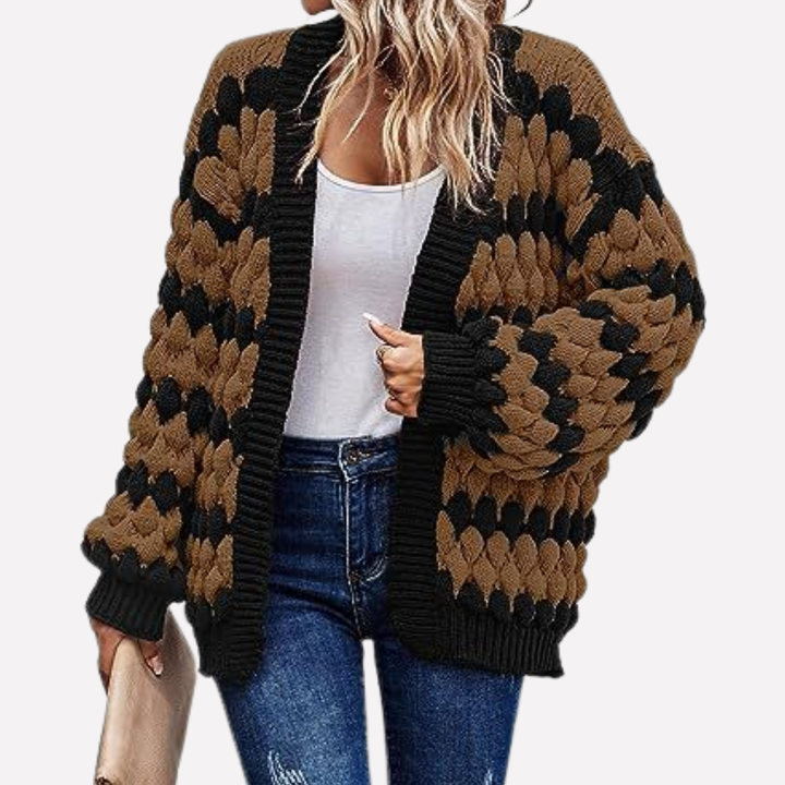 Kvinders Åben-Front Cardigan – Stilfuld og Alsidig Lag-på-Stykke
