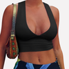 Kvinders Cutout Racerback Cropped Top